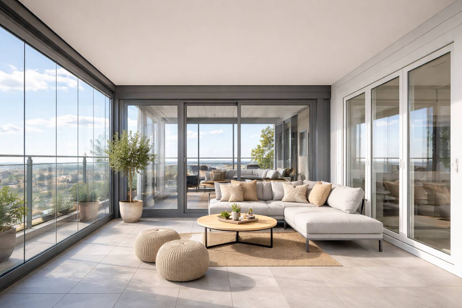 Cerramientos para terrazas: comparativa entre cristal, aluminio y PVC