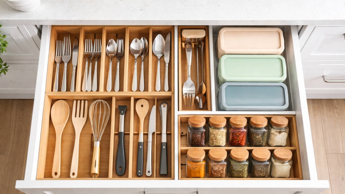Organizadores de cajones para cocina: tipos, materiales y cómo aprovechar mejor el espacio